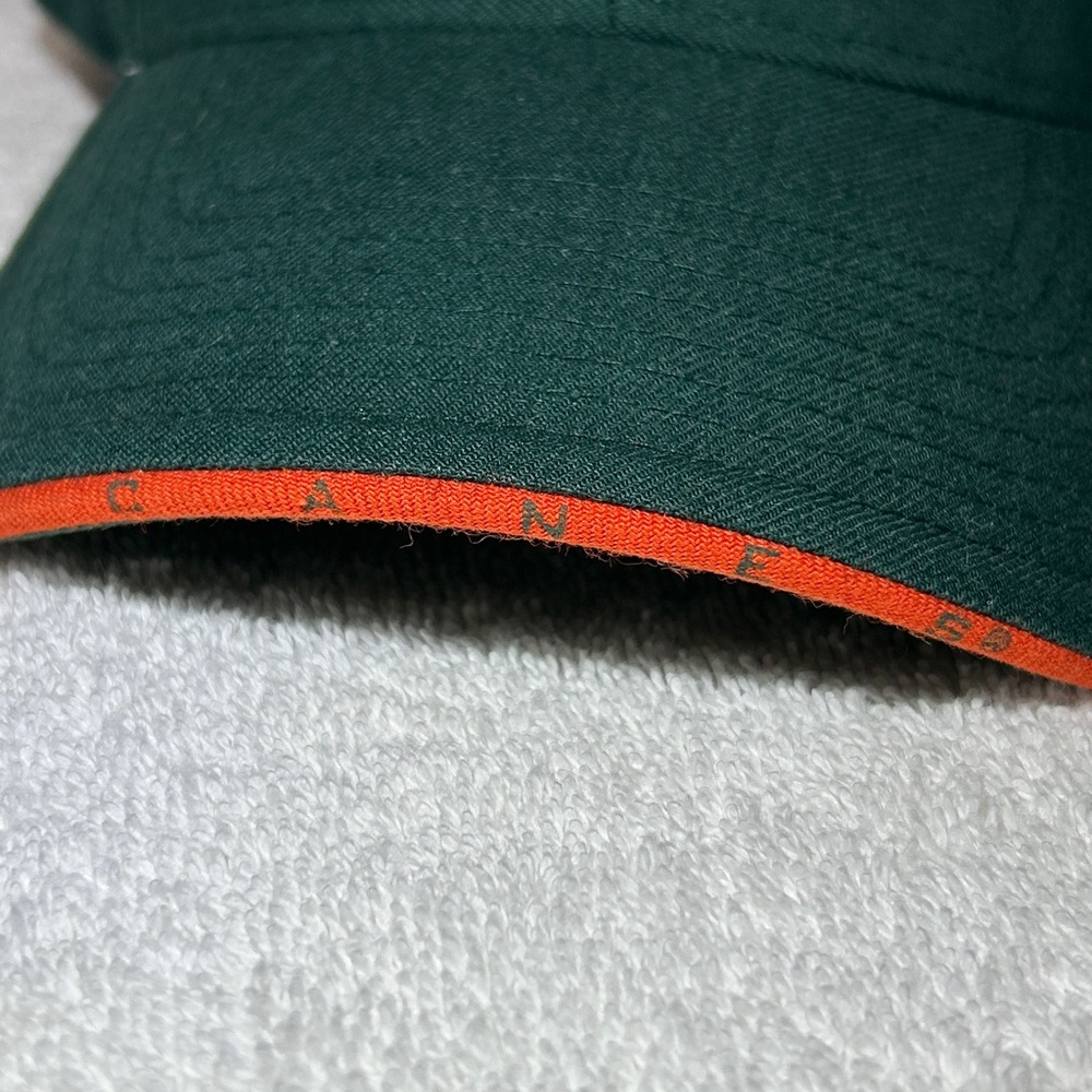 Green and Orange University of Miami Hurricanes baseball cap - Picture 7 of 7